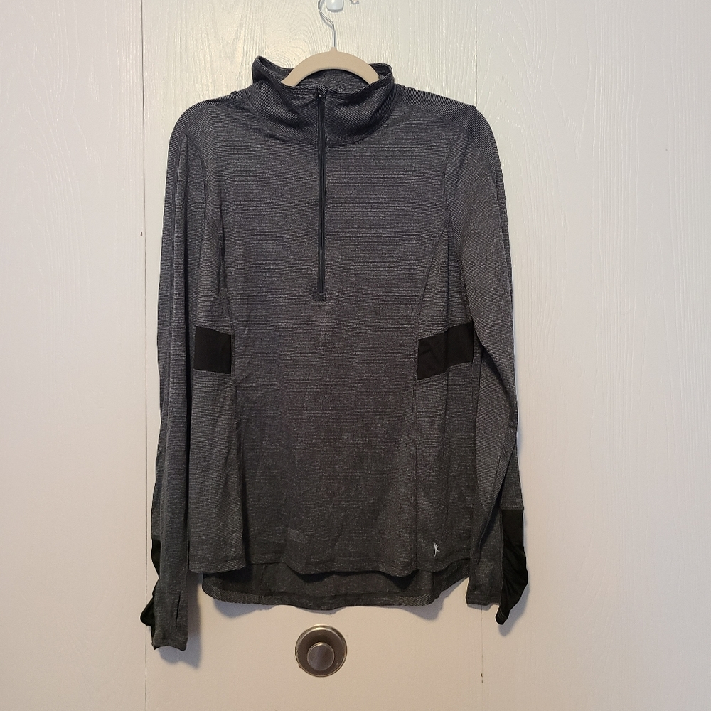 Danskin now long sleeve Activewear quarter zip top